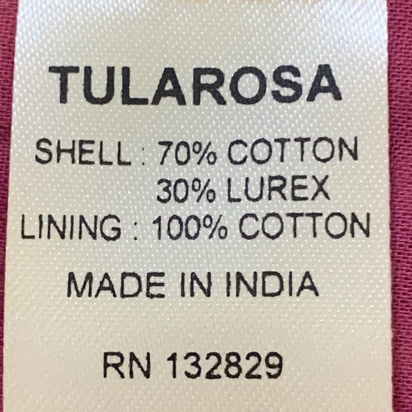 Tularosa x Revolve Crop Top Striped Golden Red Lined Square Neck - Picture 7 of 10